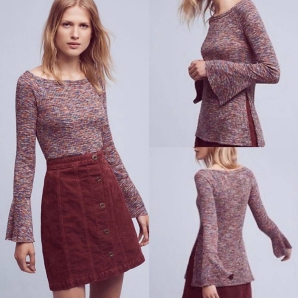 Anthropologie Akemi + Kin Zaka Bell Sleeve Top XS